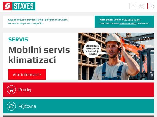stavební stroje staves - prodej, servis, půjčovna a bazar stavebních strojů, přídavných zařízení a lehké mechanizace. obchodní a servisní síť po celé čr.