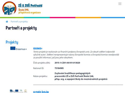 webové stránky základní školy a základní umělecké školy v petřvaldu