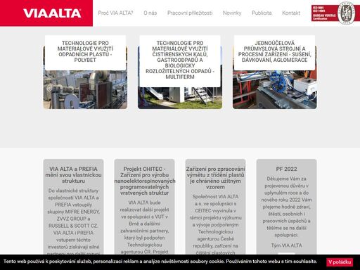 poskytujeme komplexní inženýrský servis a dodávky v oblasti technologií odpadů a průmyslové ekologie. nalézáme vhodná řešení šitá na míru vašim potřebám. vyřešíme pro vás vše od návrhu technického a technologického řešení, přes studii, projekt a detailní konstrukci až po vlastní dodávku a realizaci. nedílnou součástí našich služeb jsou doprovodné inženýrské činnosti - zejména provozní poradenství, technický dozor a řízení projektu, zajištění dotačního managementu, provádění odborných studií, analýz a posudků (např. analýz spolehlivosti a udržovatelnosti, energetických auditů, studií vlivu na životní prostředí apod.) a pochopitelně kompletní technický servis a činnosti údržby.