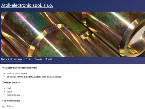 působíme v oblasti galvanického zinkování již od roku 1991. zaměřujeme se na povrchové úpravy kovů s cílem zajistit vysokou antikorozní ochranu, dlouhou životnost a pohledově atraktivní vzhled výrobků. ke každému kusu přistupujeme individuálně.