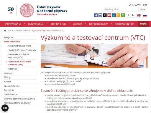 školící středisko újop uk ve městě výzkumné a testovací centrum nabízí rosáhlou nabídku jazykových kurzů. školící střediska pro rozsáhlé dopolední i večerní kurzy máme v praze, liberci, poděbradech i mariánských lázních.