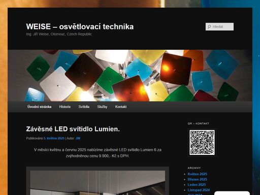 prodej osvětlovací techniky, olomouc, weise, interiérová svítidla, exteriérová svítidla, led svítidla, návrhy osvětlení