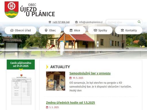 oficiální stránky obce újezd u plánice