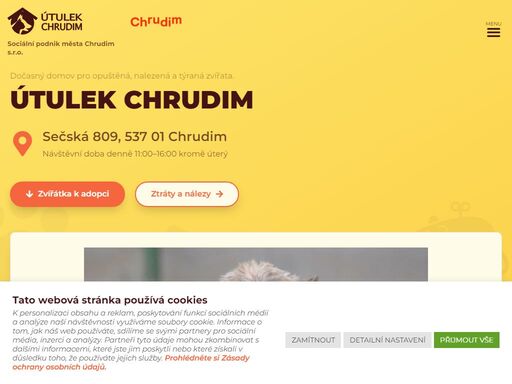 útulek pro opuštěná, nalezená a týraná zvířata, chrudim, útulek chrudim