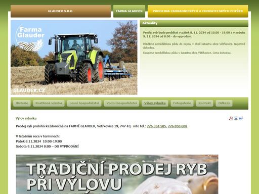 oficiální webové stránky glauder.cz