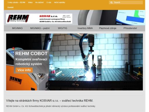 firma kosvar s.r.o. je přímé zastoupení německého výrobce svářecí techniky rehm gmbh u. co. kg schweißtechnik, na českém trhu působíme více než 25 let. rehm