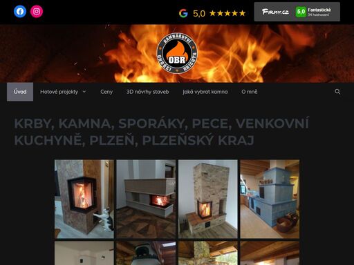 stavby kachlových a zděných kamen pro vytápění celého objektu, akumulační i designové krby, pece na pizzu, zahradní krby. kamnářství plzeň a západní čechy