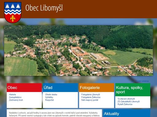 oficiální webové stránky obce libomyšl