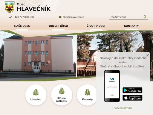 oficiální stránky obce hlavečník