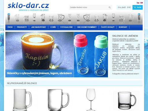 dar - originální dárky - na vánoce, k narozeninám - hrnky a sklenice se jménem - dárek pro ženy i muže