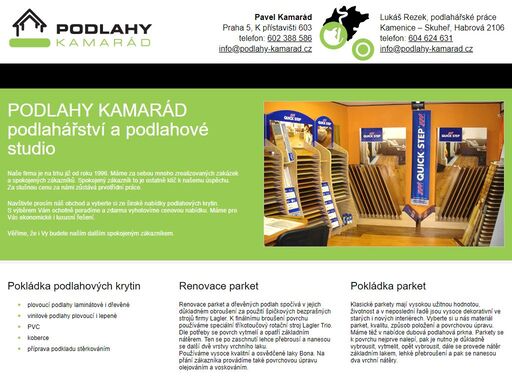 podlahářství, obchod podlahářským sortimentem