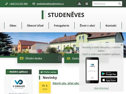 oficiální stránky obce studeněves