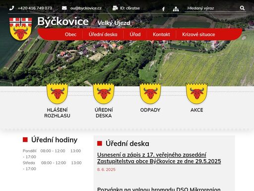 oficiální stránky obce býčkovice