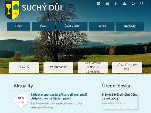 oficiální stránky obce suchý důl