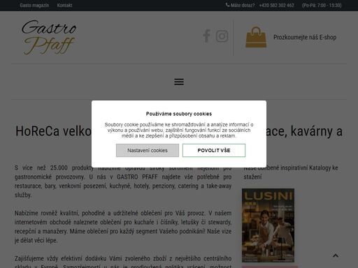 profesionální gastro vybavení, nábytek, oděvy a doplňky pro hotely, restaurace, bary i wellness provozy. vše na jednom místě.