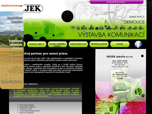 hájek, zemní práce, demolice, inženýrské sítě, autodoprava, stavební stroje, půjčovna
