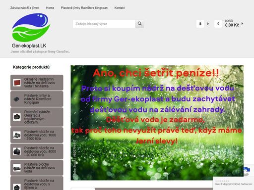 už 11 let prodáváme kvalitní plastové sasmonosné nádrže na dešťovou vodu. u nás si vyberete plastové nádrže na vodu, plastové jímky, retenční nádrže a okrasné nadzemní nádrže na dešťovou vodu. nabízíme také plastové septiky, samonosné žumpy a čističky odpadních vod. vše od předního německého výrobce geratec.