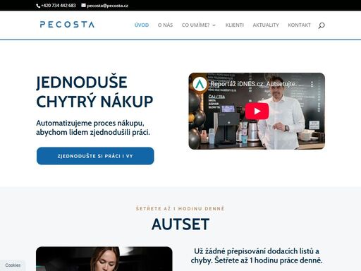 automatizujeme proces nákupu, abychom zjednodušili lidem práci.