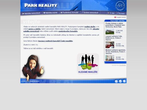 park reality - soukromá realitní kancelář. poskytujeme komplexní a profesionální služby na trhu s nemovitostmi, zejména na území hlavního města prahy a středočeského kraje.