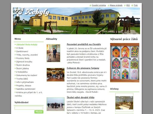 oficiální webové stránky základní školy kobyly