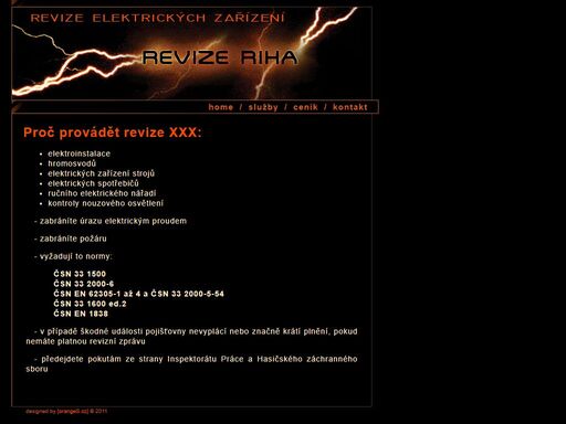 elektro revize spotřebičů, hromosvody, elektrická zařízení - revize-riha.cz