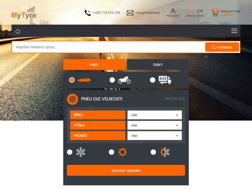 mytyre.cz - nabízí levné pneumatiky pro osobní, nákladní a off road vozy. dále v naší nabídce naleznete disky a to jak ocelové, tak hliníkové.