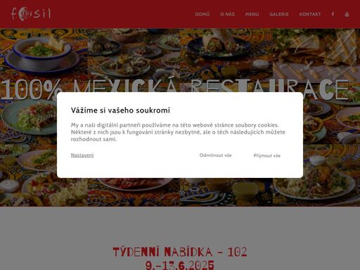 
první­ autentická mexická restaurace fosil v praze na zlíchově. týdenní nabídka, denní menu. bar. catering tacos bufet. rozvoz zdarma.