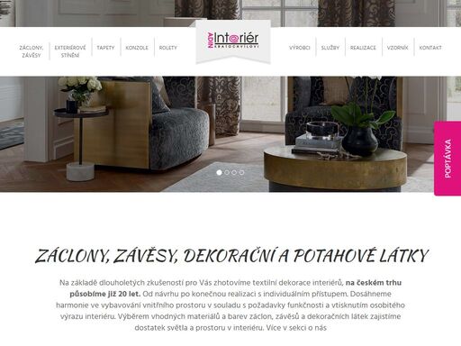 textilní dekorace interiérů s dlouholetou zkušeností. poradíme vám s výběrem materiálu i barev. kompletní interiéry od návrhu po realizaci.