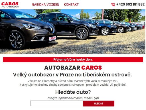 autobazar caros - autobazar v praze na libeňském ostrově. záruka na kilometry a původ námi vlastněných vozů samozřejmostí. poskytujeme všechny služby.