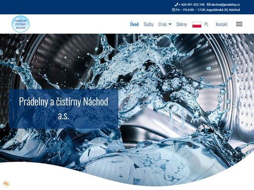 prádelna náchod, čistírna náchod, průmyslová prádelna, praní prádla náchod,  prádelny a čistírny náchod a.s. mezi naše klienty patří: zdravotnická, potravinářská, ubytovací a stravovací zařízení, průmyslové podniky i široká veřejnost.