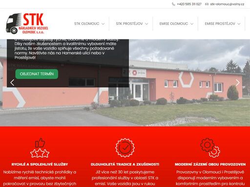 společnost stk nákladních vozidel olomouc s.r.o. ve svých dvou pobočkách v olomouci a prostějově provádí technické prohlídky a kontroly vozidel i měření emisí vznětových motorů.