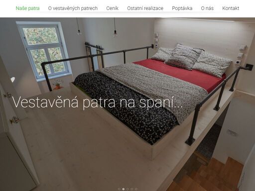 zakázková výroba vestavěných pater na spaní z masivního dřeva. vestavěné patro je někdy také nazýváno spací patro, patro na spaní, vysoká postel nebo patrová postel. nejlépe se hodí do bytů s malou podlahovou plochou a vysokými storpy.. lze ho použít cv obytných, kancelářských, skladovacích, ale i jiných prostorách. nejčastěji se využívají na spaní.