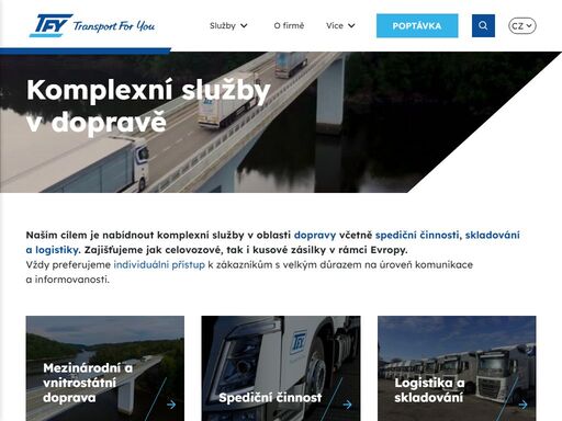 nabízíme mezinárodní přepravu, logistiku a skladování i spediční služby. spolehlivá doprava a efektivní řešení pro váš byznys, to je náš cíl (cesty).