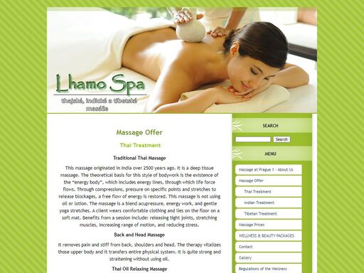 thai treatment traditional thai massage this massage originated in india over 2500 years ago. it is a deep tissue massage...