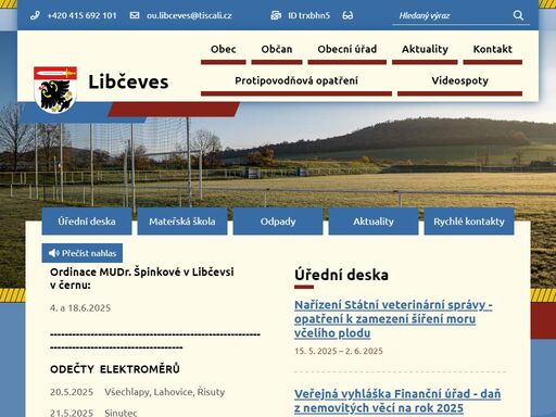 oficiální stránky obce libčeves