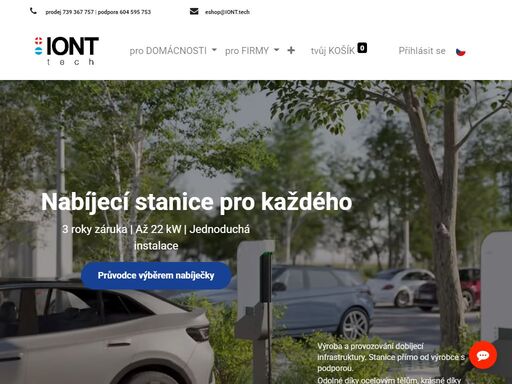 vývoj, výroba, prodej a instalace nabíjecích stanic pro elektromobily a elektrokola. 
vyrobeno v české republice. dobíjecí infrastruktura pro soukromý i veřejný sektor. domácí nabíjecí stanice, nabíjení firemních flotil, veřejné nabíjecí stanice i nabíjecí stanice pro bytové domy. iont tech 