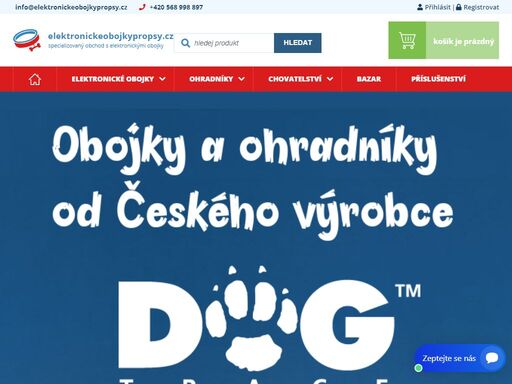jsme specializovaný e-shop na elektronické výcvikové obojky ?, ohradníky pro psy ? a protištěkací obojky ?. prodáváme a servisujeme značky obojků patpet, petrainer, canicom, petsafe, garmin, sportdog a další.