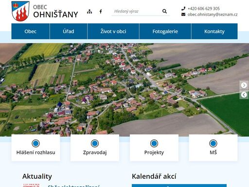 oficiální stránky obce ohnišťany