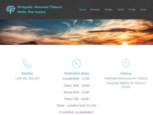 pátek - vyšetření kyčlí 13-14h