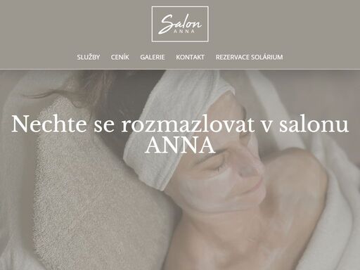 salon anna - poskytujeme klimatizované solárium a kvalitní služby v oblasti kosmetiky, aromaterapie a úpravy nehtů v centru města louny.