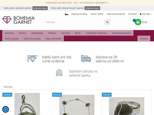 objevte šperky s granáty a vltavíny s výrobou v turnově. každý šperk ručně vyrábíme. poskytujeme doživotní záruku na všechny šperky. v rámci čr nabízíme dopravu zdarma pro objednávky nad 2 000 kč.