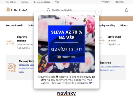 spolehlivý a rychlý eshop s látkami ? prvotřídní metrový textil a látky skladem. expedujeme do 24 hodin ?  sleva na první objednávku. věrnostní program ? 