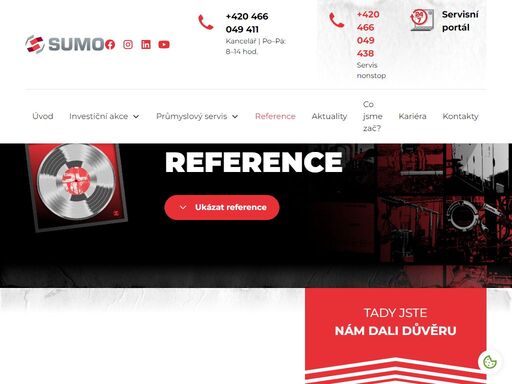 sumo s.r.o. - pardubice, přelouč. průmyslový servis a realizace investičních akcí na klíč. dodavatel průmyslové automatizace - měření a regulace (mar), systémy řízení (skř) a elektroinstalace. kontaktujte nás.