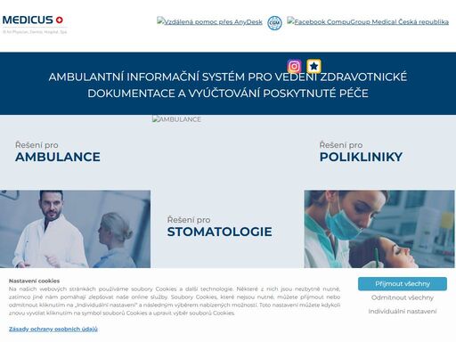 medicus poskytuje manažerské přehledy chodu ordinace a finanční přehledy. pomáhá s kvalitní lékařskou péčí o pacienty a zajišťuje elektronickou komunikaci