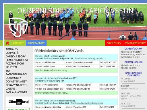 okresní sdružení hasičů vsetín - oficiální informační server