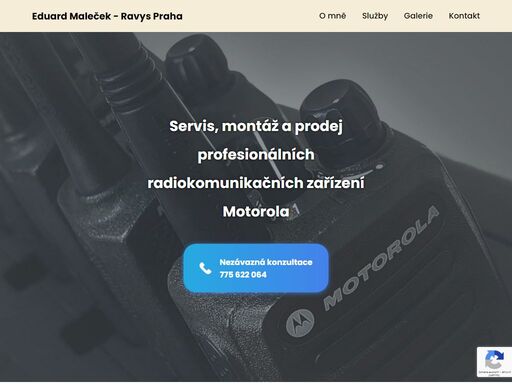 servis, montáž a prodej profesionálních radiokomunikačních zařízení motorola.