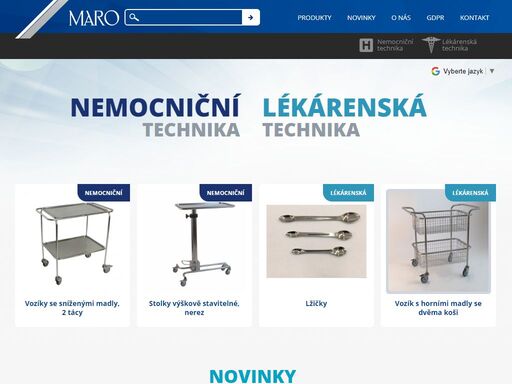 konstrukce, výroba, servis a prodej výrobků určených pro lékárny, nemocnice, lékařské ordinace a laboratoře