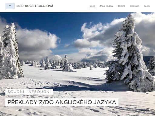 dobrý den, jmenuji se alice tejkalová
