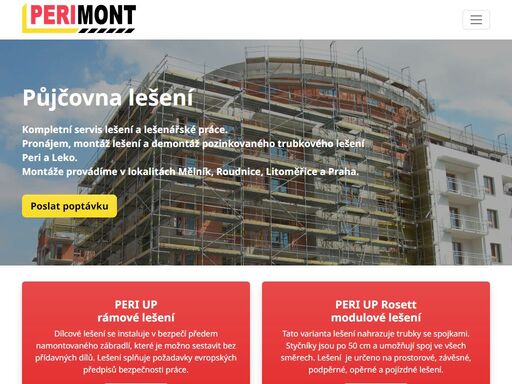 nabízíme pronájem, servis, montáž a demontáž pozinkovaného ocelového lešení. potřebujete-li postavit libovolné lešení, neváhejte a kontaktujte nás.