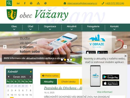 oficiální stránky obce vážany